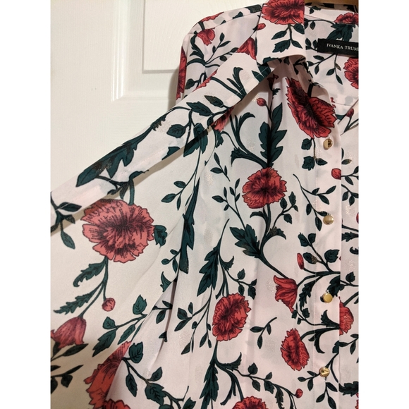 Ivanka Trump floral button down blouse - Picture 5 of 8